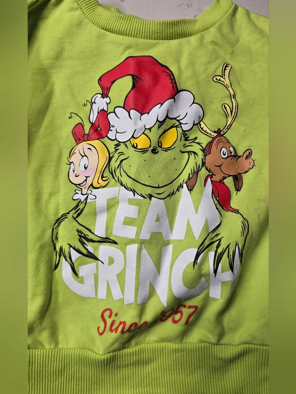 Dr Seuss Team Grinch Sweatshirt And Jogger Set 3T
